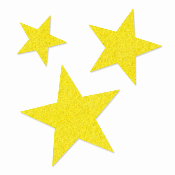 FILZ Sterne 10er Set 6 cm - gelb