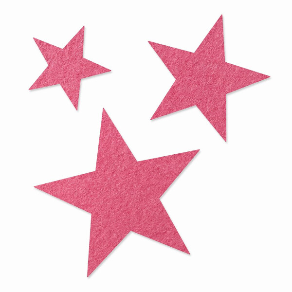 FILZ Sterne 10er Set 6 cm - pink