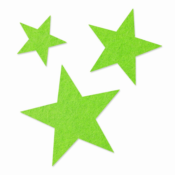 FILZ Sterne 10er Set 6 cm - apfelgrün