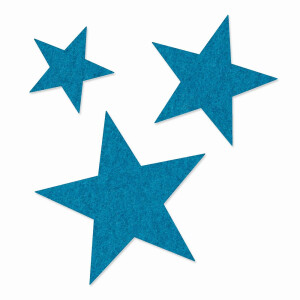 FILZ Sterne 10er Set 6 cm - mittelblau
