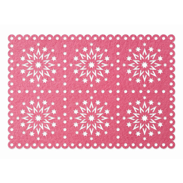 FILZ Untersetzer Weihnachten Stern 45 x 30 cm - pink