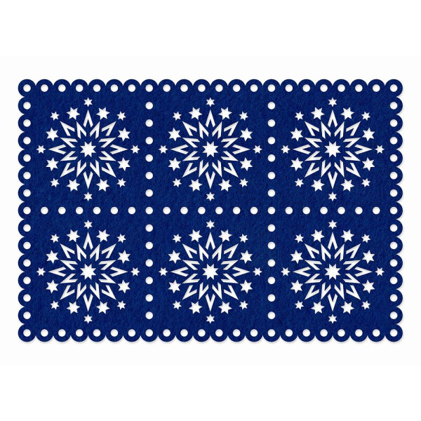 FILZ Untersetzer Weihnachten Stern 45 x 30 cm - dunkelblau