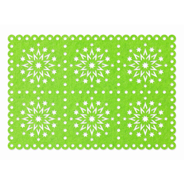 FILZ Untersetzer Weihnachten Stern 45 x 30 cm - apfelgrün