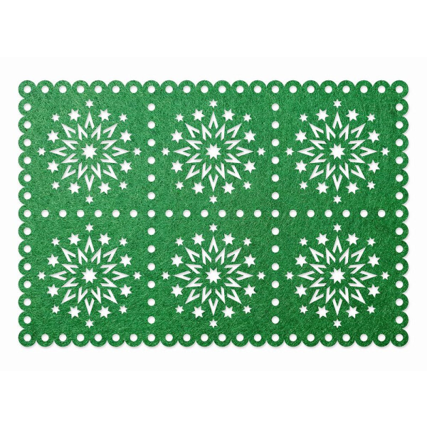 FILZ Untersetzer Weihnachten Stern 45 x 30 cm - tannengrün