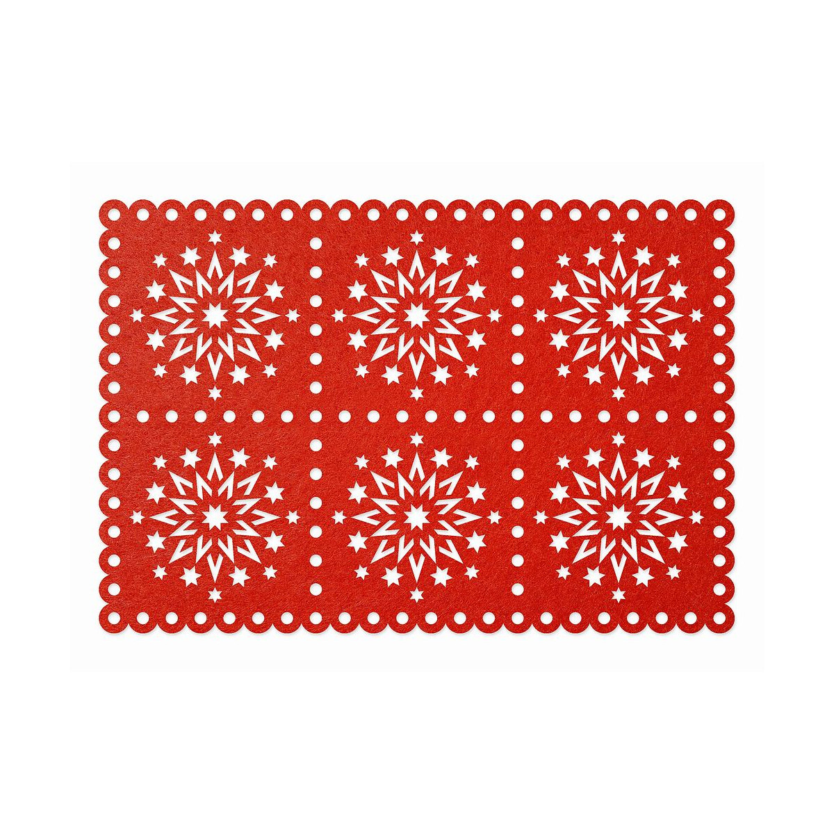 FILZ Untersetzer Weihnachten Stern 45 x 30 cm - rot