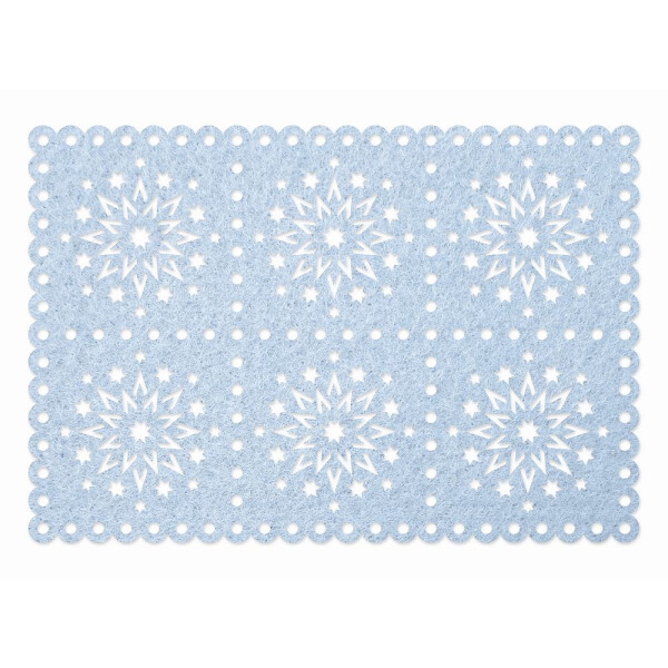 FILZ Untersetzer Weihnachten Stern 45 x 30 cm - babyblau