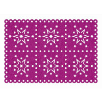FILZ Untersetzer Weihnachten Sterne 45 x 30 cm - violett