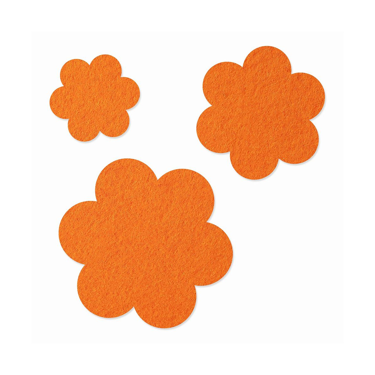 FILZ Blume 10er Set 4 cm - orange