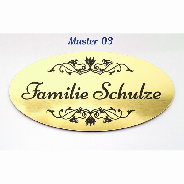 Türschild - Namensschild - Klingelschild inkl. Gravur,...