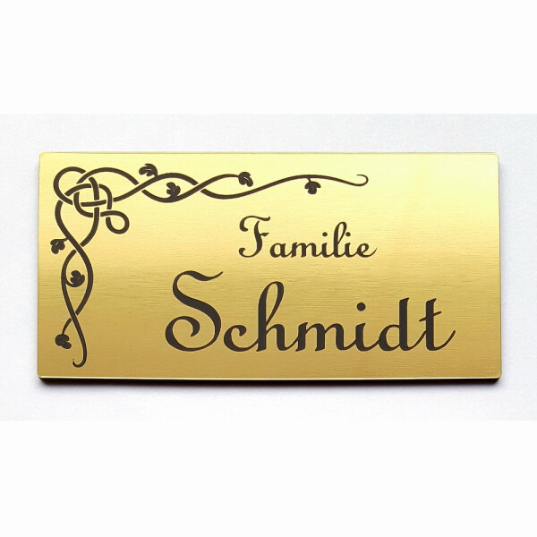 Türschild no.10 - Gold 100 x 50 mm