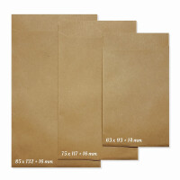 Papier Flachbeutel Tüten Kraftpapier braun - 60 g/qm - Größenauswahl