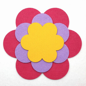 FILZ Untersetzer Blume 25-30-35 cm Ø viele Farben