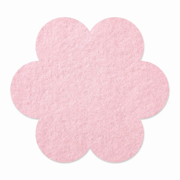 1 x FILZ Untersetzer Blume 25 cm - babyrosa