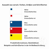 Türschild - Namensschild - Klingelschild inkl. Gravur, selbstklebend no.16-4