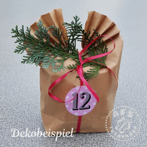 24 Aufkleber 40 mm für Adventskalender Zahlen 1-24 aqua