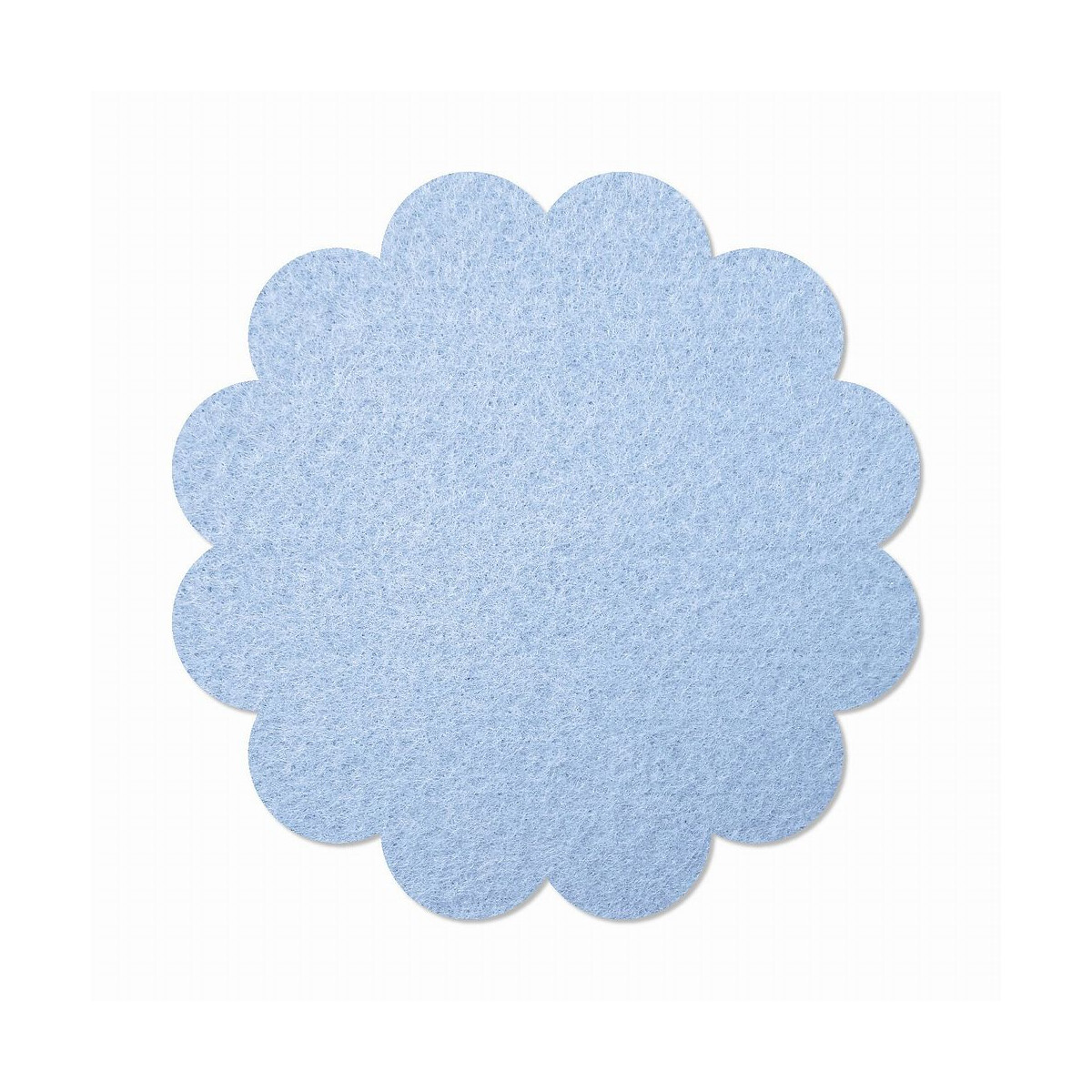 1 x FILZ Untersetzer Blume 11 cm - babyblau