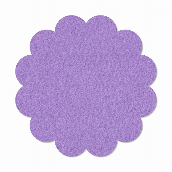1 x FILZ Untersetzer Blume 20 cm - lavendel
