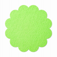 1 x FILZ Untersetzer Blume 20 cm - pastell-grün