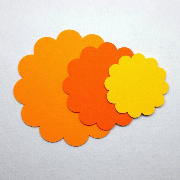 FILZ Untersetzer Blume 25-30-35 cm Ø Farbauswahl