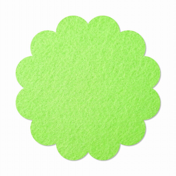 1 x FILZ Untersetzer Blume 25 cm - pastell-grün