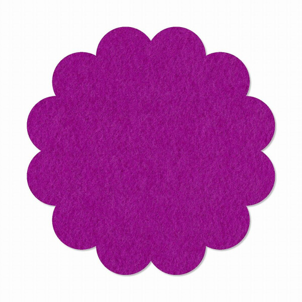 1 x FILZ Untersetzer Blume 35 cm - violett