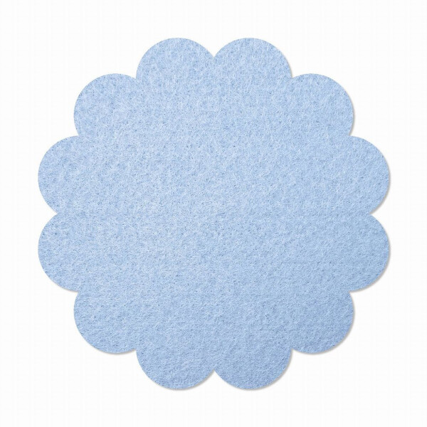 1 x FILZ Untersetzer Blume 35 cm - babyblau