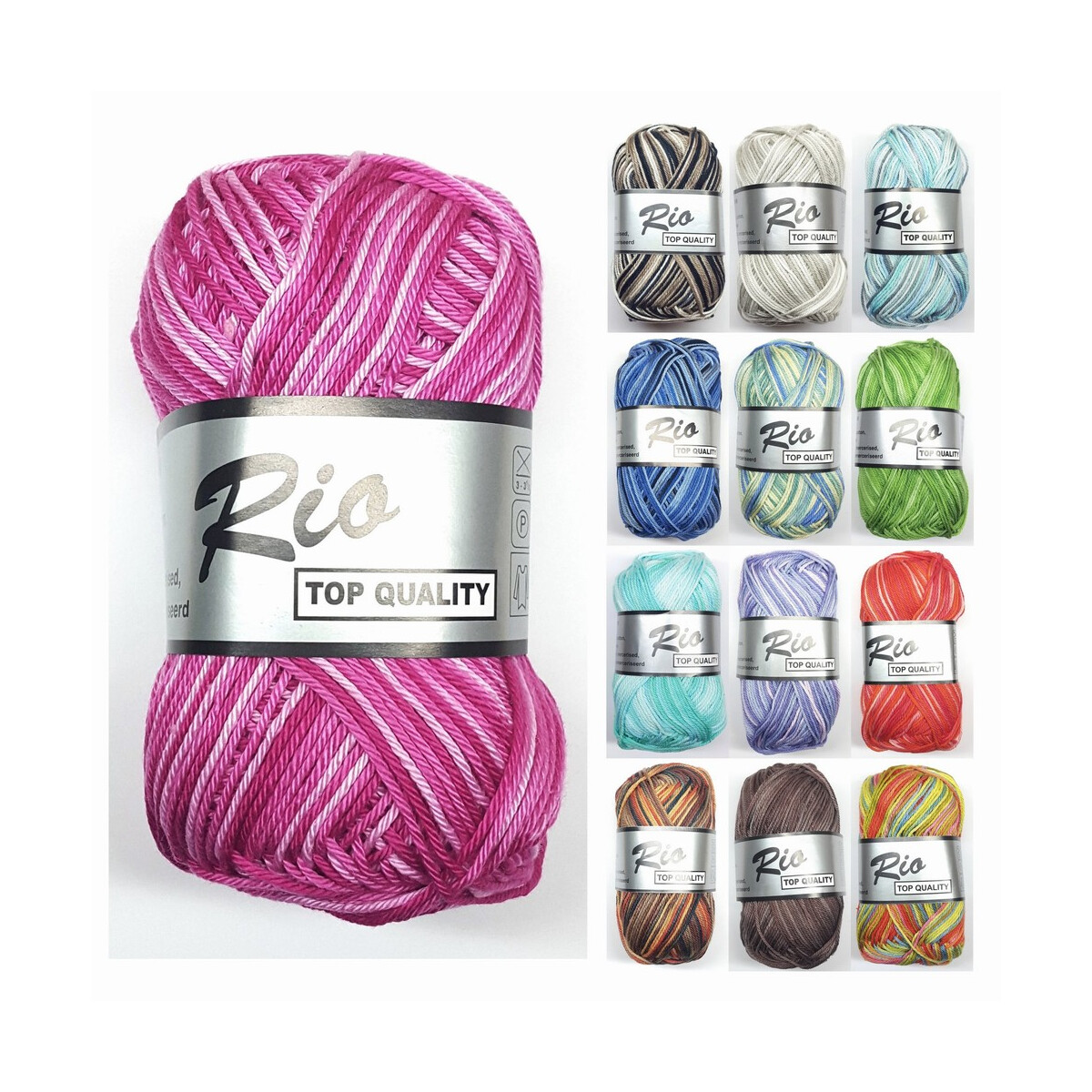 Lammy Yarns Rio multi Baumwollgarn 50 g