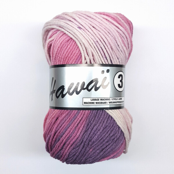 Lammy Hawai3 Baumwoll-Polyacrylgarn 50 g Rosa-Lila