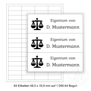 64 Adressaufkleber 48,5 x 16,9 mm Motiv Sternzeichen