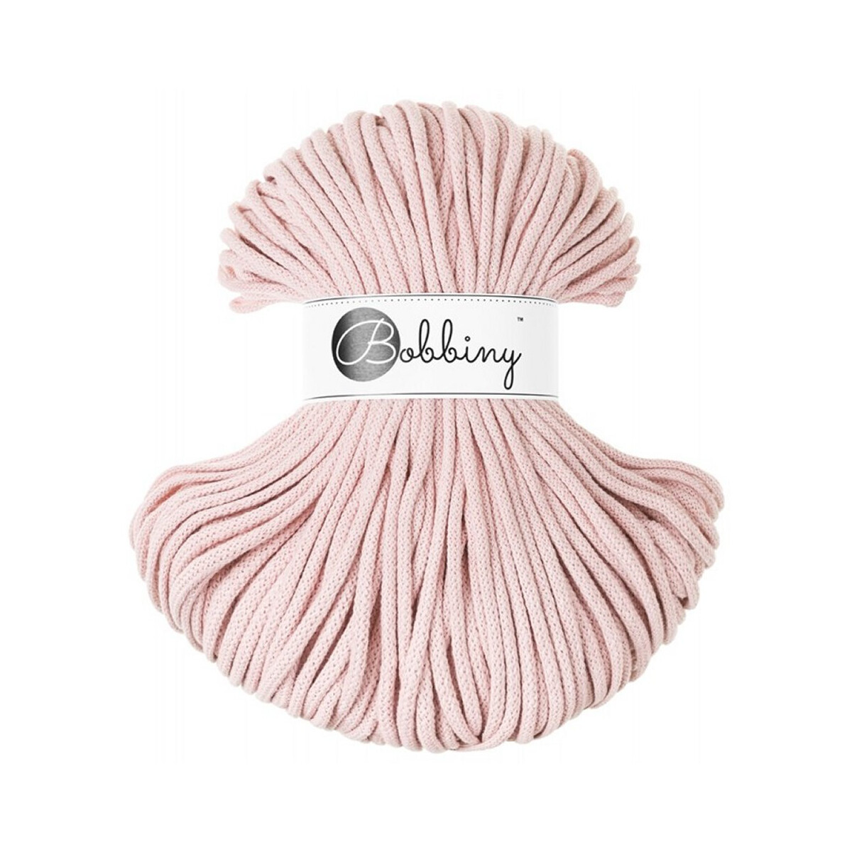 Bobbiny Premium Flechtkordel 5 mm/100 m Pastel Pink