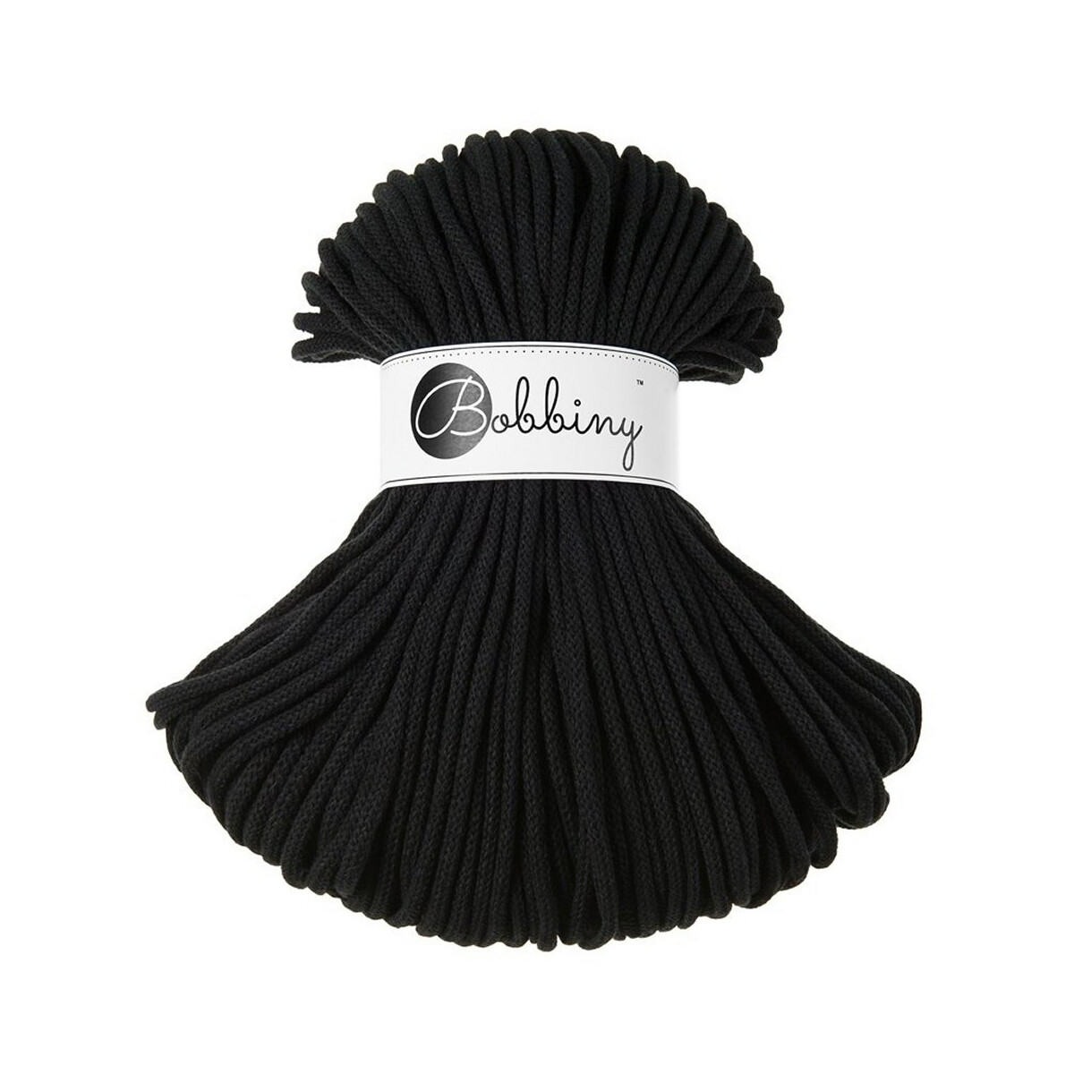 Bobbiny Premium Flechtkordel 5 mm/100 m Black