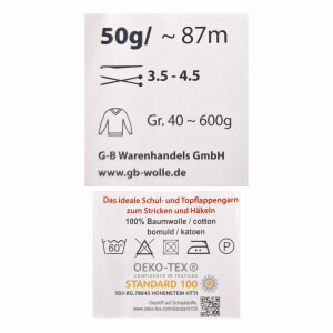 G-B Schulgarn color Baumwollgarn 50 g/87 m