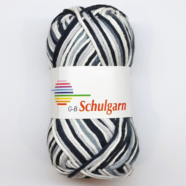 G-B Schulgarn color Baumwollgarn 50 g/87m Schwarz-Weiss
