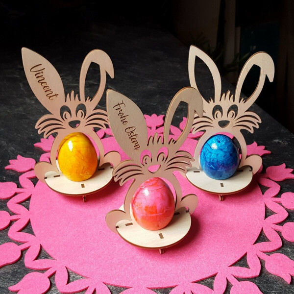 Osterhase personalisiert, stehend - Tischkarte - Geschenkidee - Osterdeko